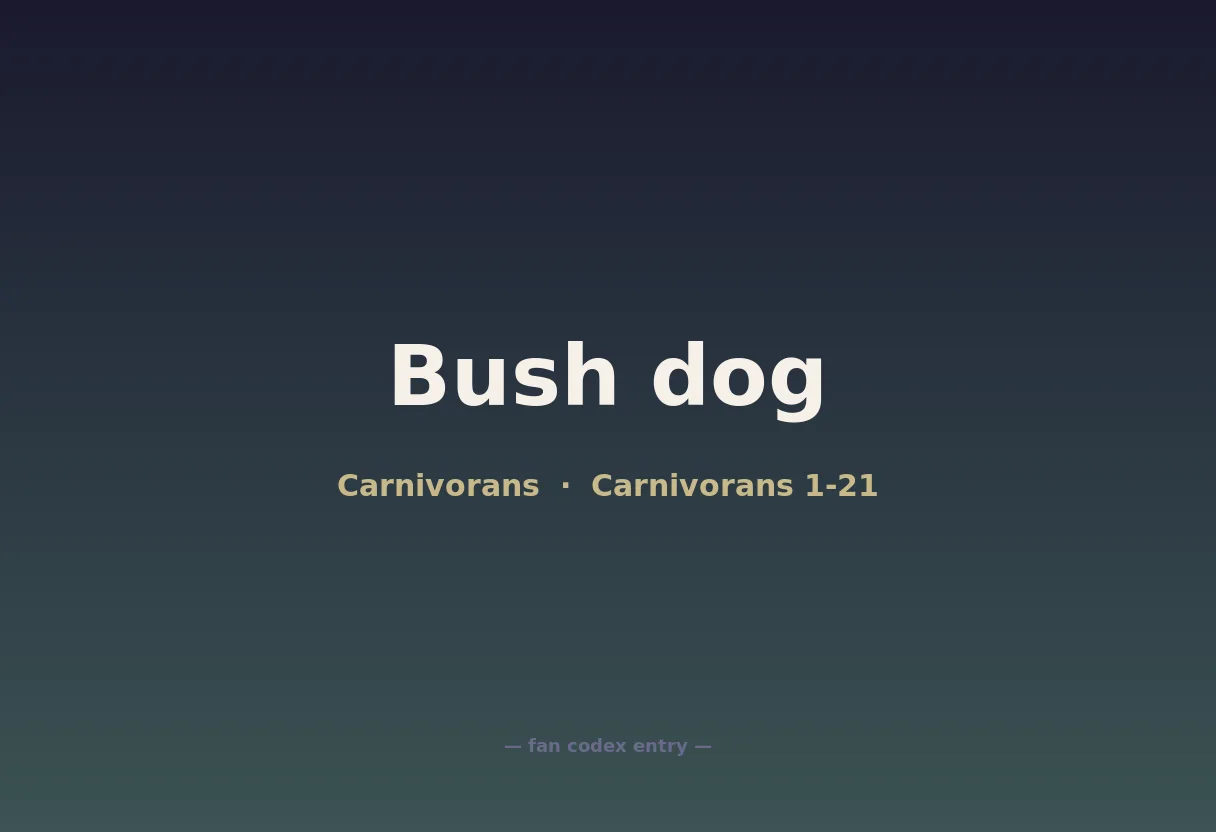Bush dog